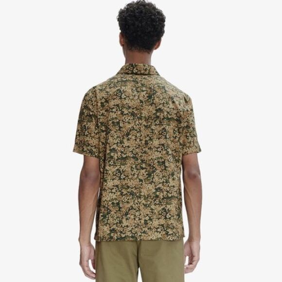 NWT A.P.C. Men's Lloyd Khaki Short Sleeve Casual Button Down Shirt Size S - Picture 10 of 10